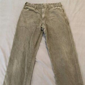 Dickies Carpenter Pants Vintage (measured 34x31.5) Faded Moss Green